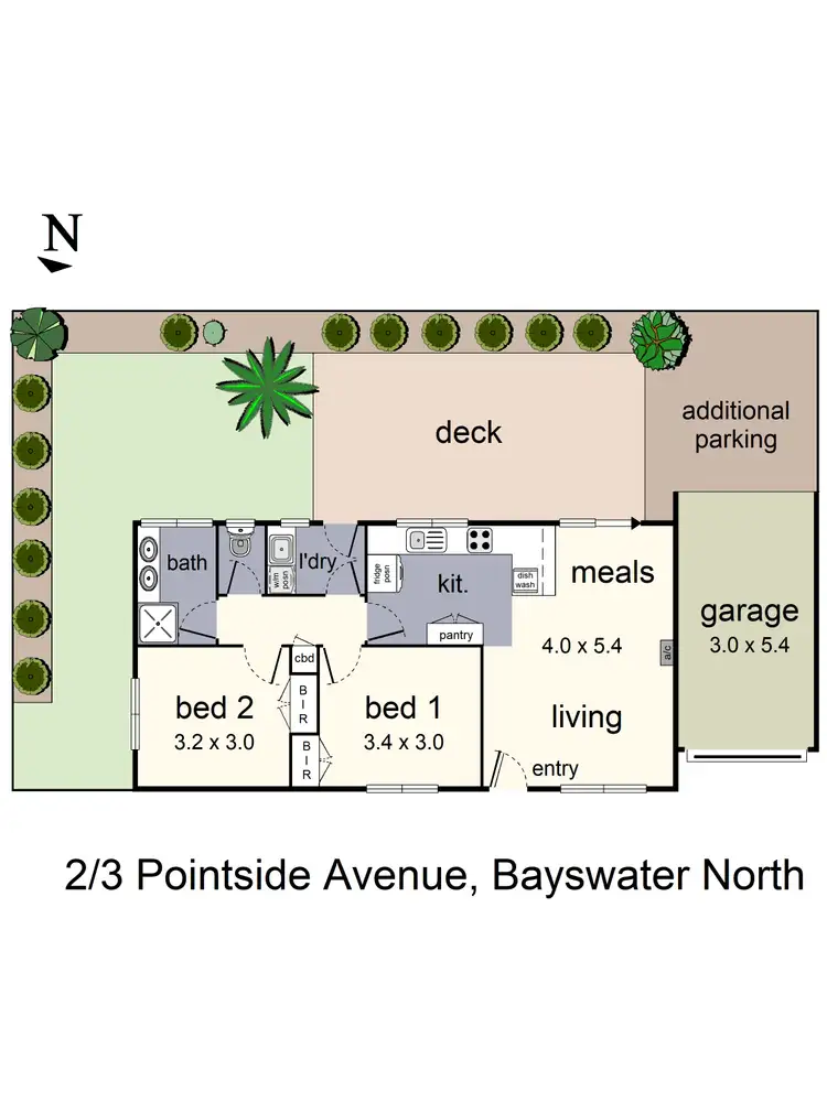Floorplan of Homely unit listing, 2/3 Pointside Avenue, Bayswater North VIC 3153