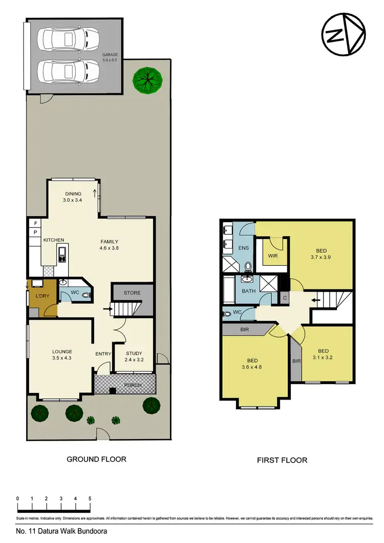 Floorplan of Homely townhouse listing, 11 Datura Walk, Bundoora VIC 3083