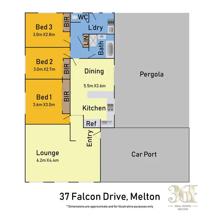 Floorplan of Homely house listing, 37 Falcon Drive, Melton VIC 3337