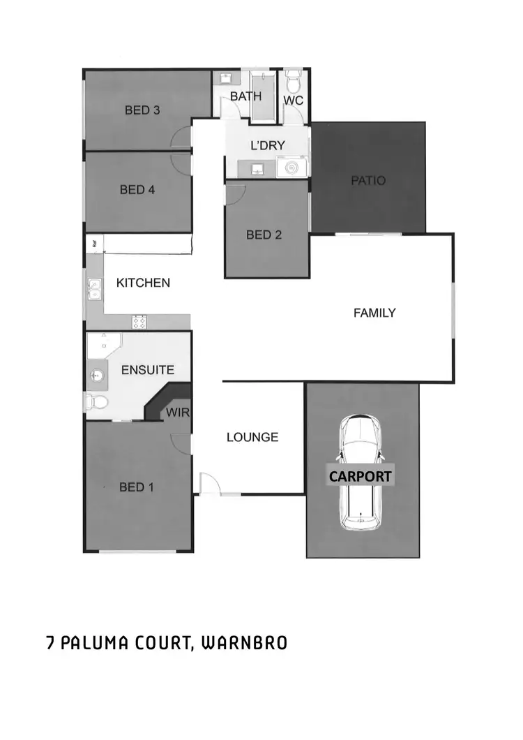 Floorplan of Homely house listing, 7 Paluma Court, Warnbro WA 6169