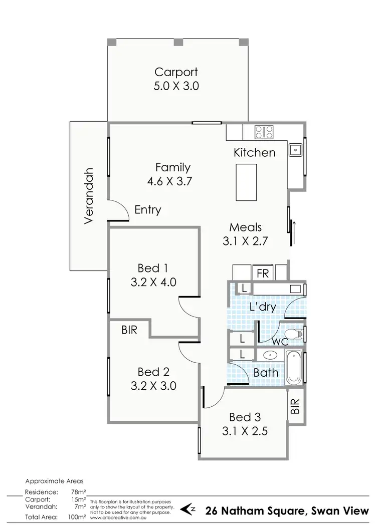 Floorplan of Homely house listing, 26 Natham Square, Swan View WA 6056