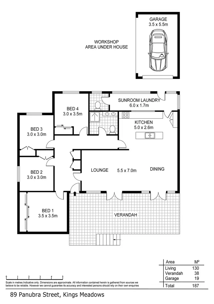 Floorplan of Homely house listing, 89 Panubra Street, Kings Meadows TAS 7249