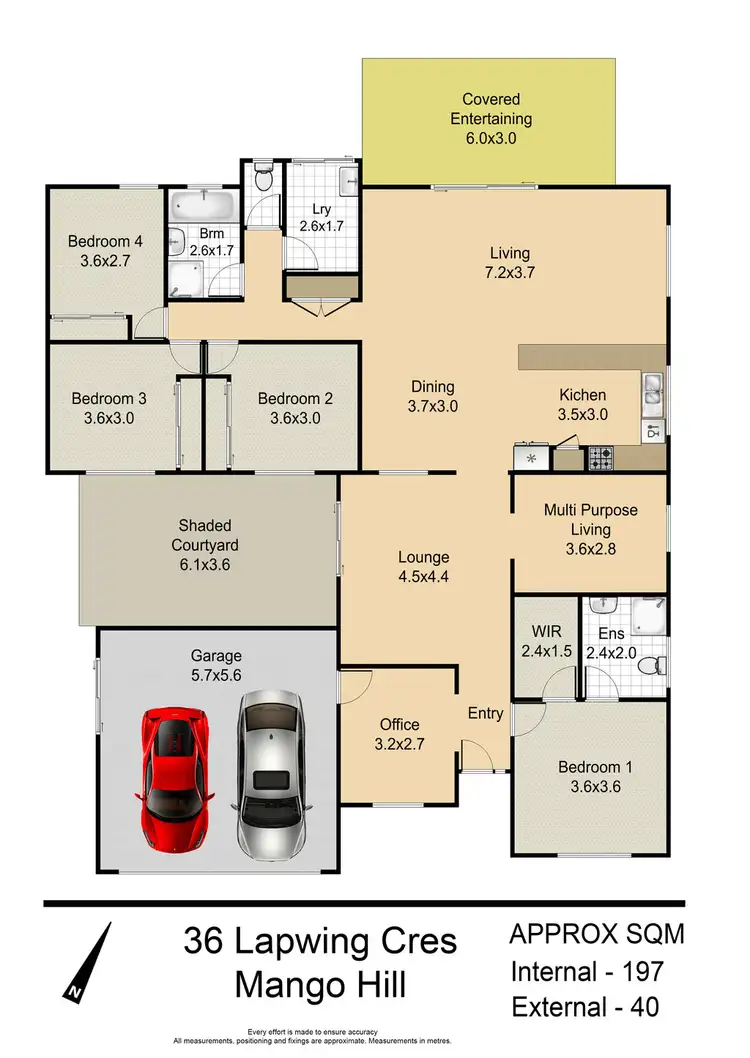 Floorplan of Homely house listing, 36 LAPWING CRES, Mango Hill QLD 4509