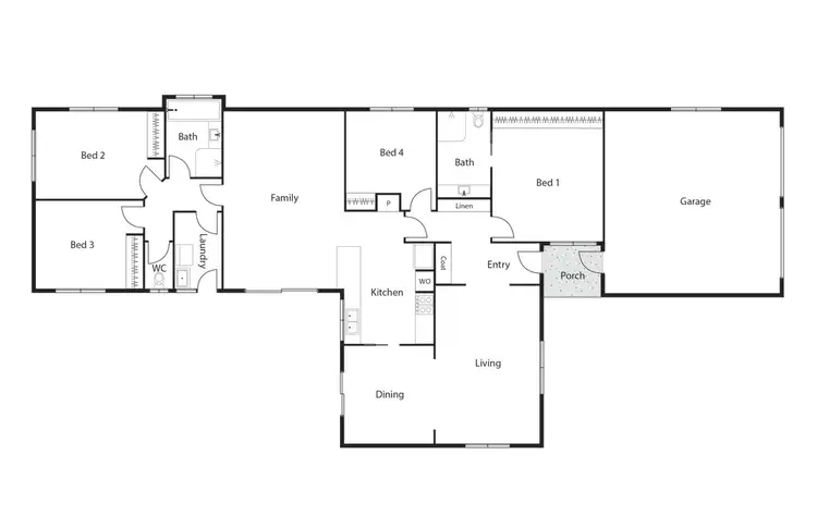 Floorplan of Homely house listing, 41 Alexander Mackie Circuit, Isaacs ACT 2607