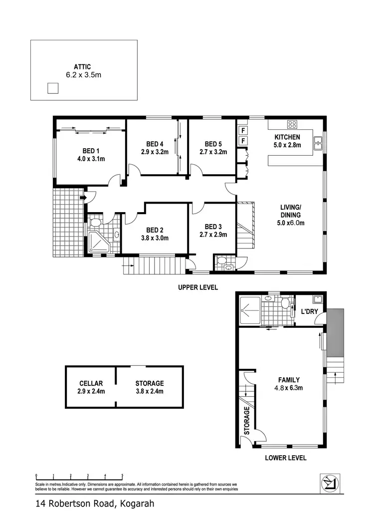Floorplan of Homely house listing, 14 Robertson Street, Kogarah NSW 2217