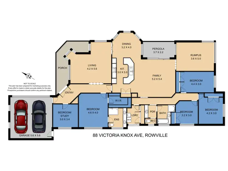 Floorplan of Homely house listing, 88 Victoria Knox Avenue, Rowville VIC 3178