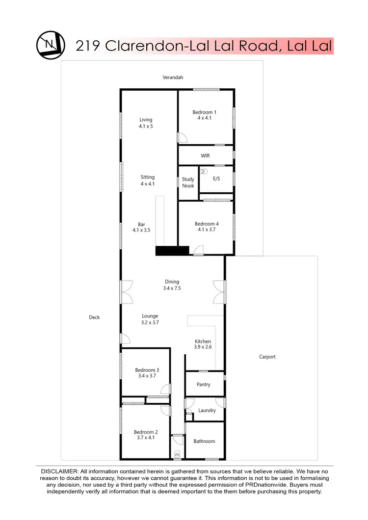 Floorplan of Homely house listing, 219 Clarendon Lal Lal Road, Lal Lal VIC 3352