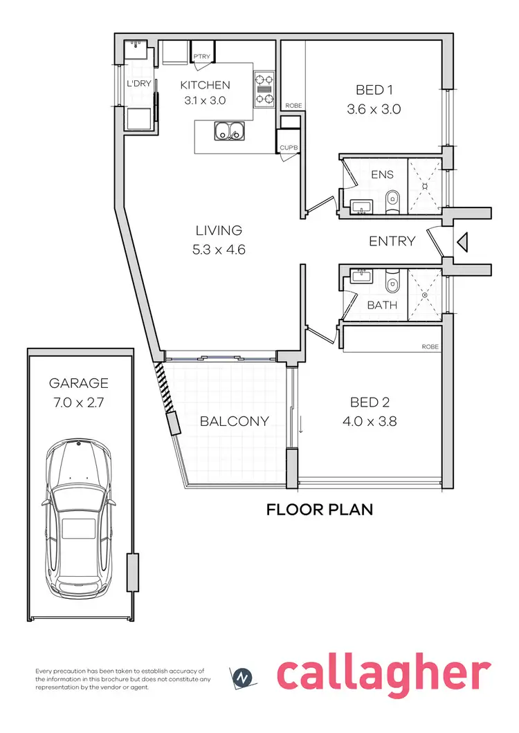 Floorplan of Homely apartment listing, 16/27 Homer Street, Earlwood NSW 2206