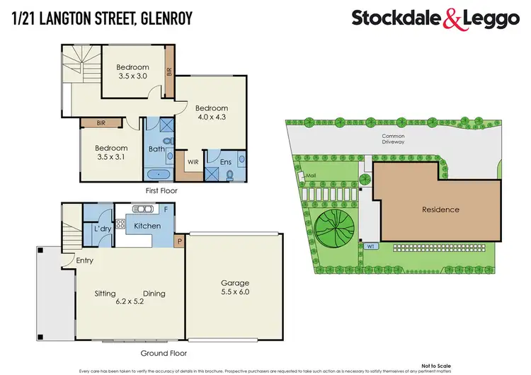 Floorplan of Homely townhouse listing, 1/21 Langton Street, Glenroy VIC 3046