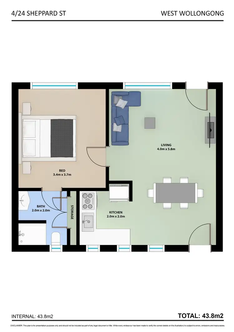 Floorplan of Homely apartment listing, 4/24 Sheppard Street, West Wollongong NSW 2500