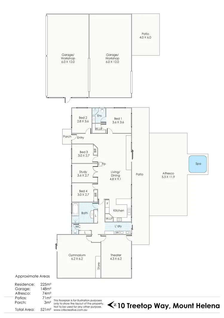 Floorplan of Homely house listing, 10 Treetop Way, Mount Helena WA 6082