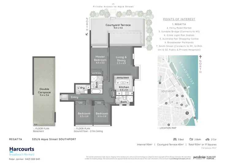 Floorplan of Homely apartment listing, 325/6 Aqua Street, Southport QLD 4215
