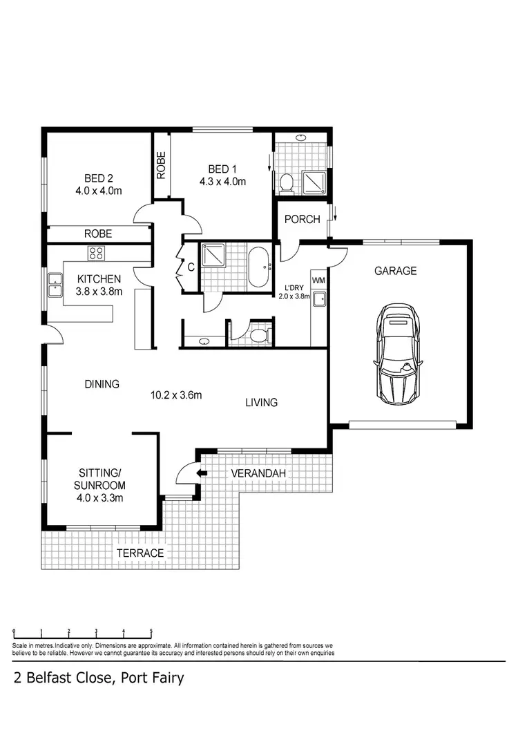 Floorplan of Homely house listing, 2 Belfast Close, Port Fairy VIC 3284