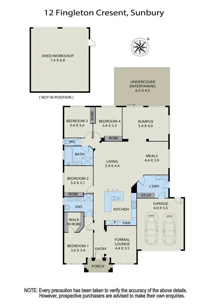 Floorplan of Homely house listing, 12 Fingleton Crescent, Sunbury VIC 3429