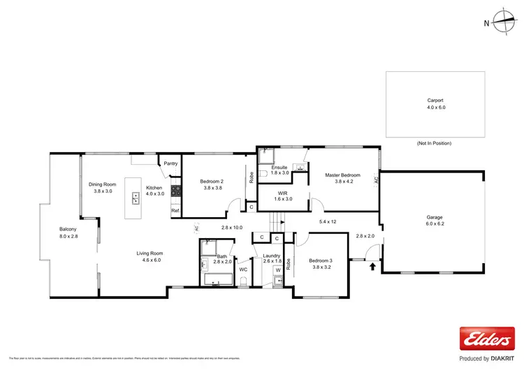 Floorplan of Homely semi-detached listing, 1/4 Meaney Place, Lennox Head NSW 2478