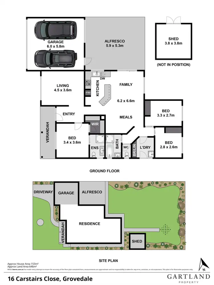 Floorplan of Homely house listing, 16 Carstairs Close, Grovedale VIC 3216