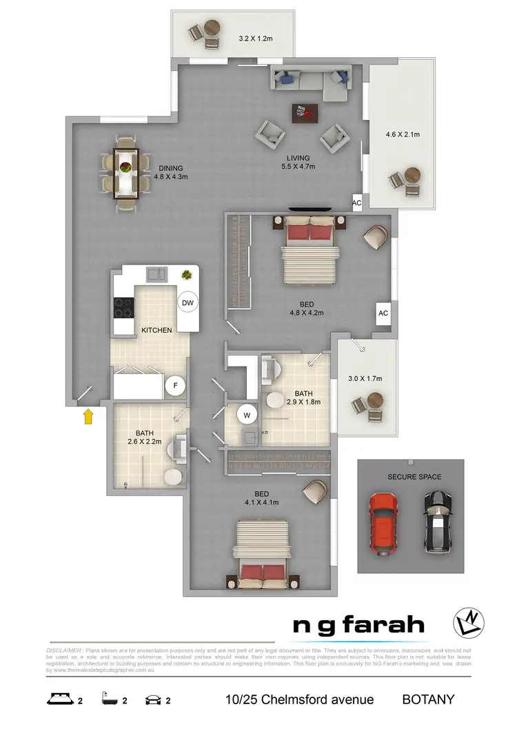 Floorplan of Homely apartment listing, 10/25 Chelmsford Avenue, Botany NSW 2019