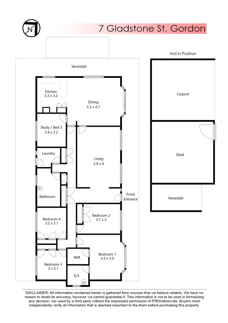 Floorplan of Homely house listing, 7 Gladstone Street, Gordon VIC 3345