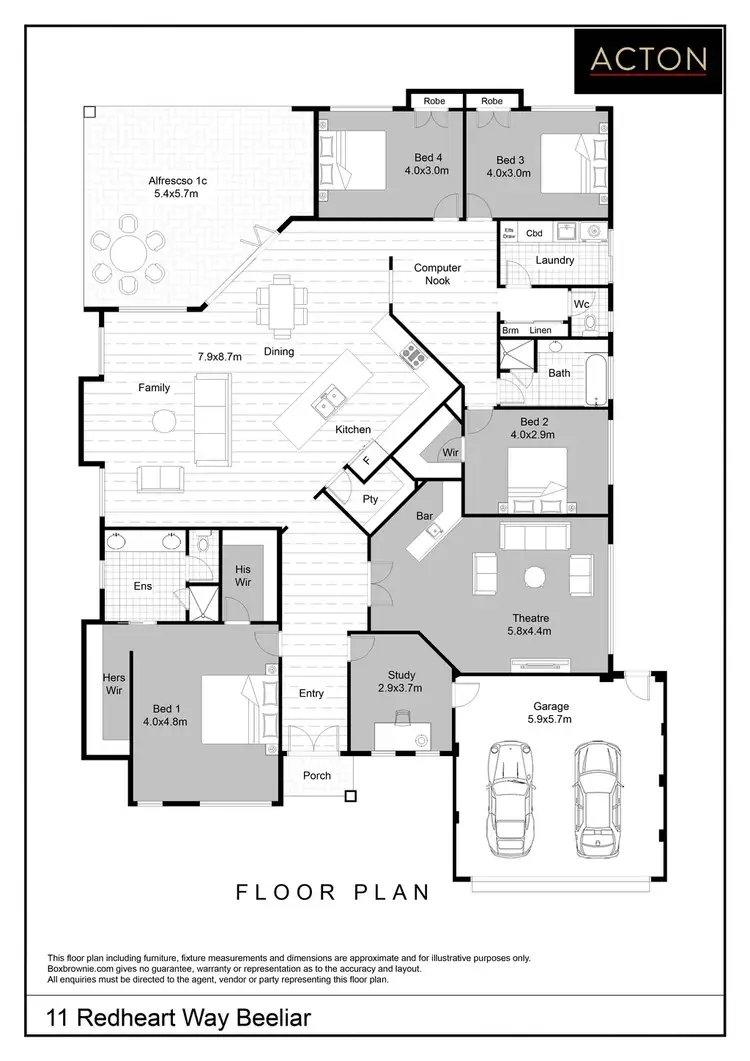 Floorplan of Homely house listing, 11 Redheart Way, Beeliar WA 6164