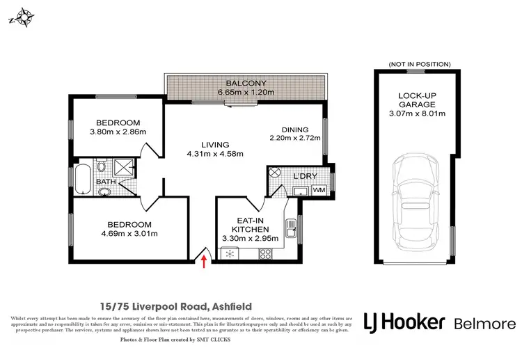 Floorplan of Homely apartment listing, 15/75 Liverpool Road, Ashfield NSW 2131
