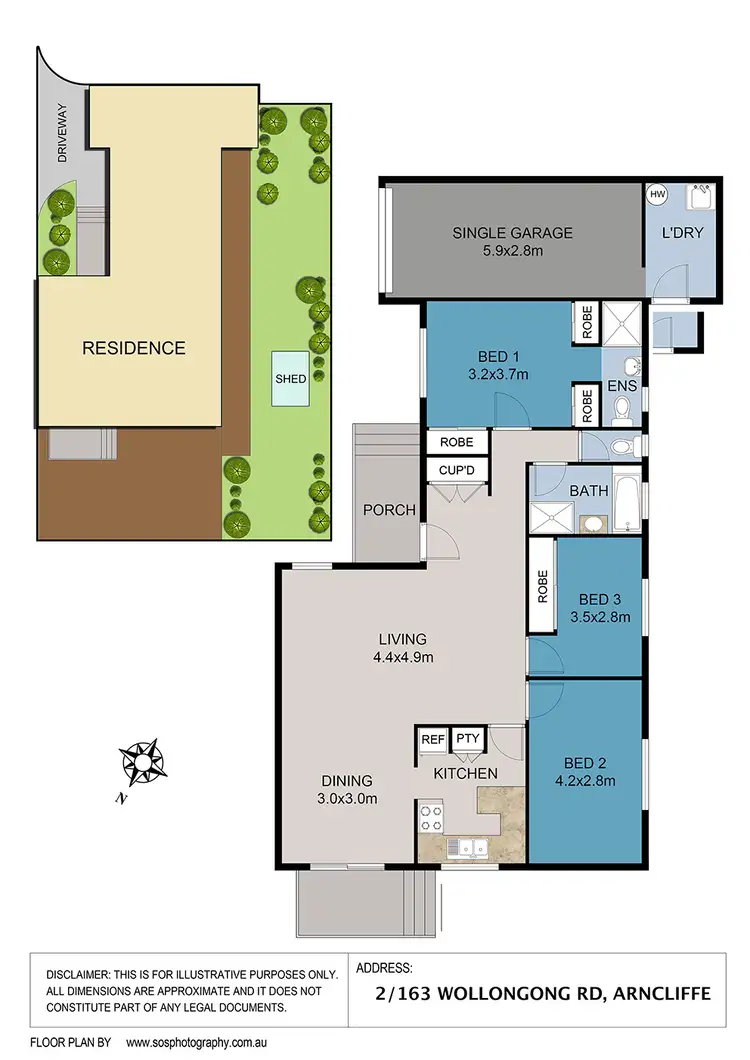 Floorplan of Homely villa listing, 2/163-165 Wollongong Road, Arncliffe NSW 2205