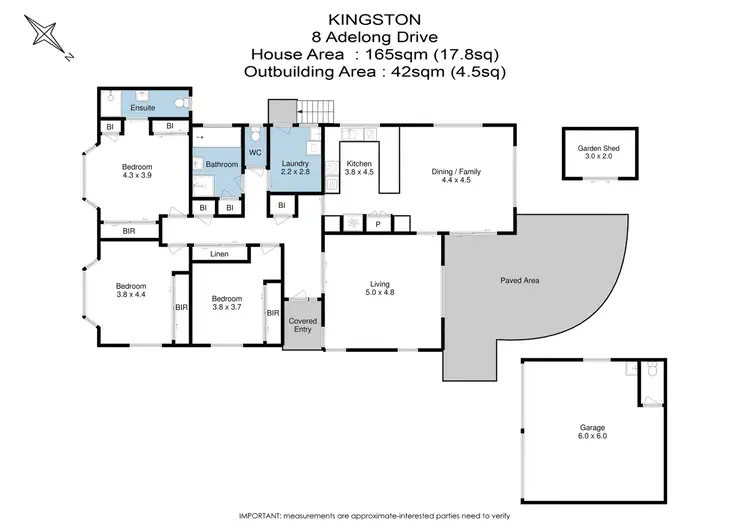Floorplan of Homely house listing, 8 Adelong Drive, Kingston TAS 7050