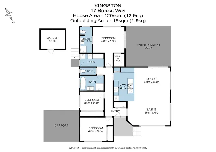 Floorplan of Homely house listing, 17 Brook Way, Kingston TAS 7050