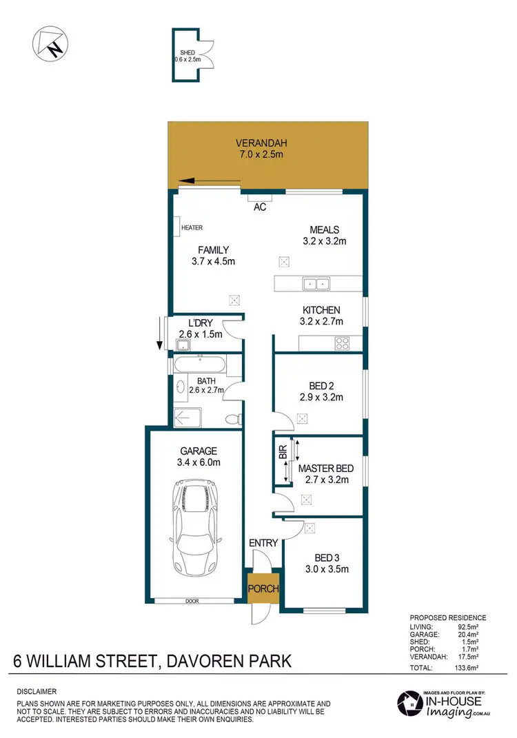 Floorplan of Homely house listing, 6 William Drive, Davoren Park SA 5113