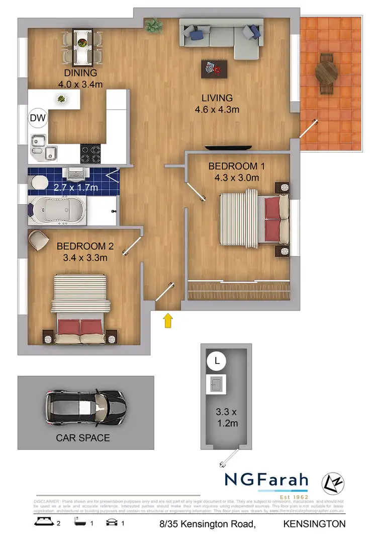 Floorplan of Homely apartment listing, 8/35 Kensington Road, Kensington NSW 2033