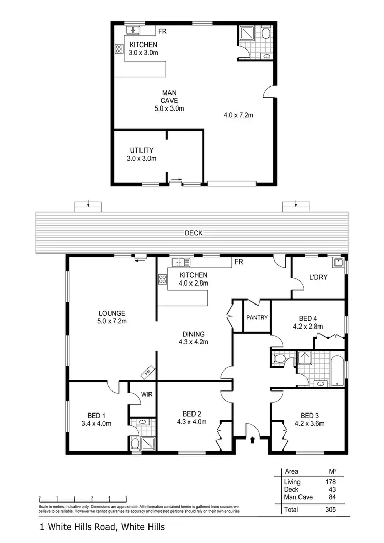 Floorplan of Homely house listing, 1 White Hills Road, White Hills TAS 7258