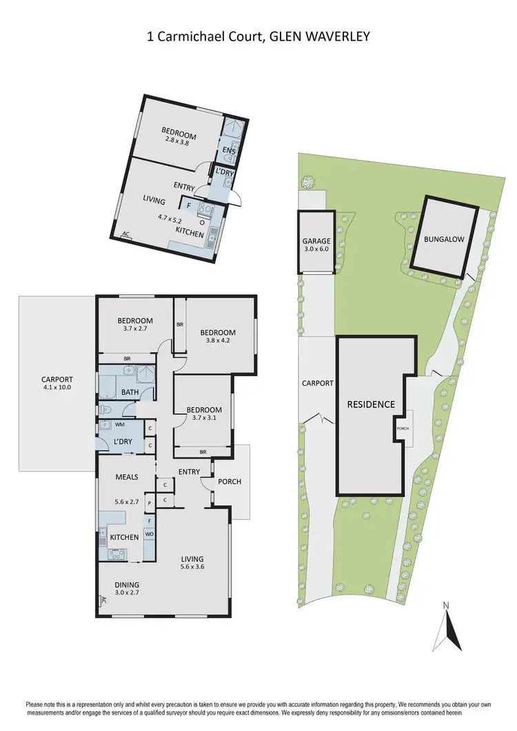 Floorplan of Homely house listing, 1 Carmichael Court, Glen Waverley VIC 3150