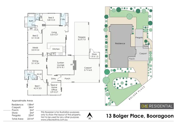 Floorplan of Homely house listing, 13 Bolger Place, Booragoon WA 6154