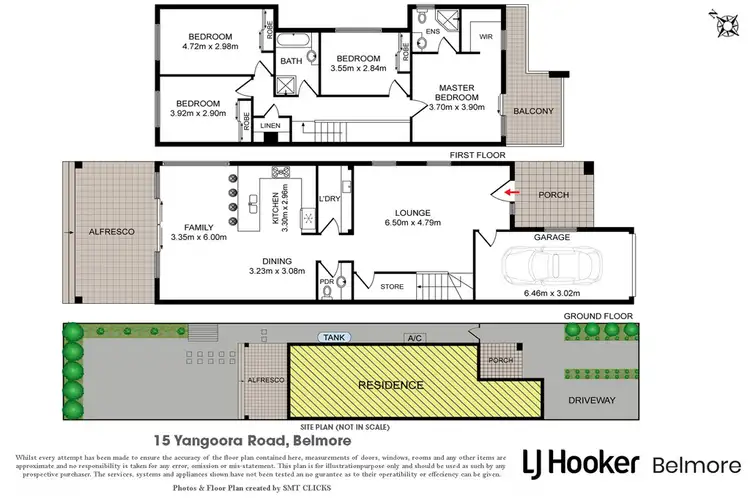 Floorplan of Homely semi-detached listing, 15 Yangoora Road, Belmore NSW 2192