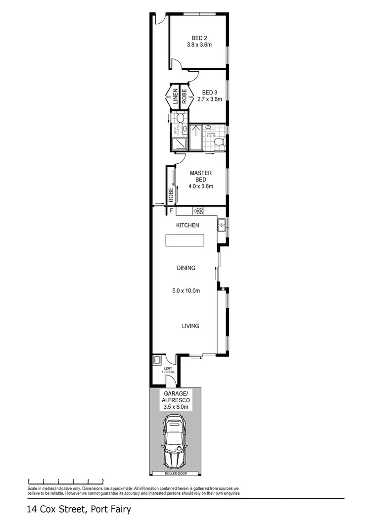 Floorplan of Homely house listing, 14 Cox Street, Port Fairy VIC 3284