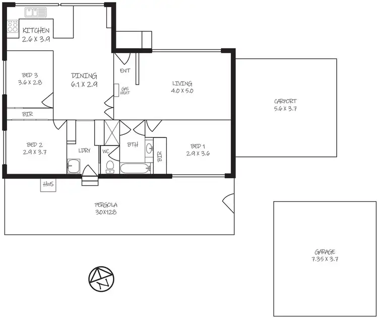 Floorplan of Homely house listing, 13 Conlan Circuit, Wodonga VIC 3690