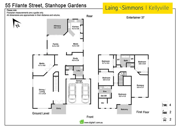 Floorplan of Homely house listing, 55 Filante Street, Stanhope Gardens NSW 2768