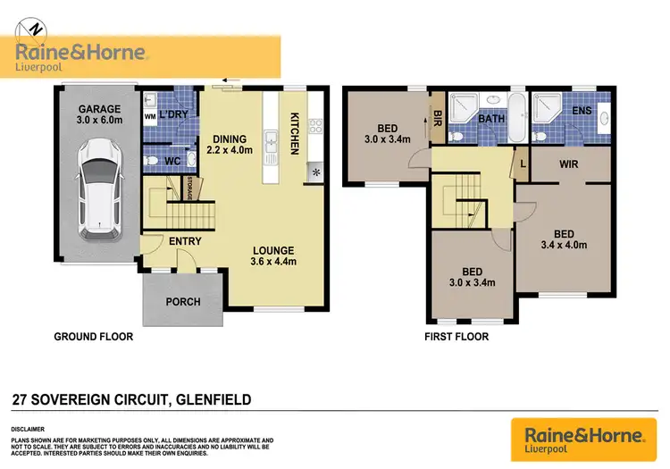 Floorplan of Homely semi-detached listing, 27 Sovereign Circuit, Glenfield NSW 2167