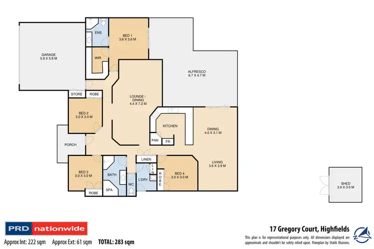 Floorplan of Homely house listing, 17 Gregory Court, Highfields QLD 4352