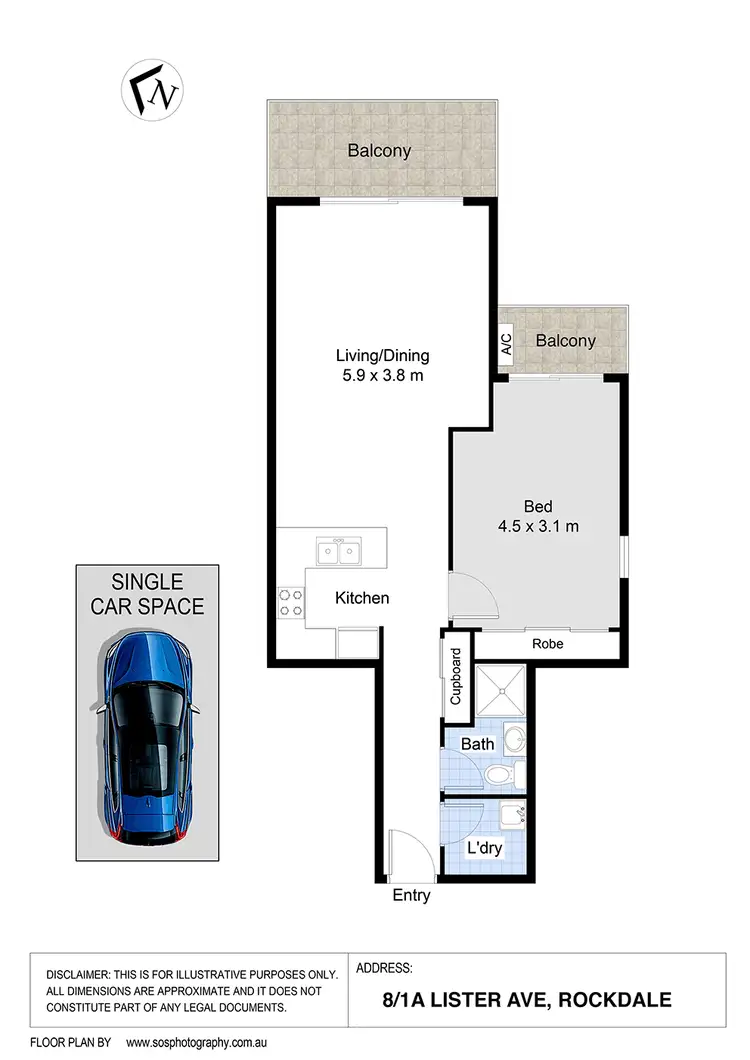 Floorplan of Homely apartment listing, 8/1a Lister Avenue, Rockdale NSW 2216