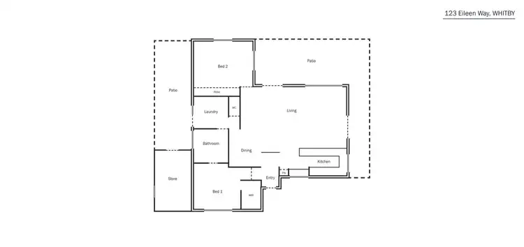 Floorplan of Homely rural property listing, 123 Eileen Avenue, Whitby WA 6123