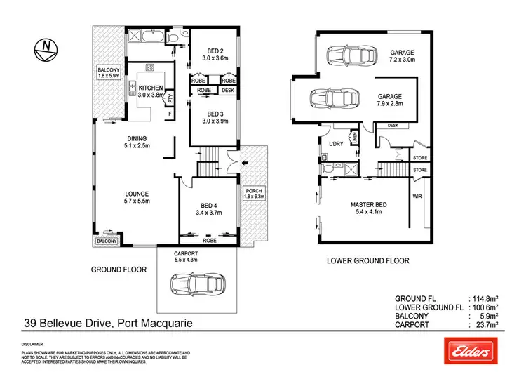 Floorplan of Homely house listing, 39 Bellevue Drive, Port Macquarie NSW 2444