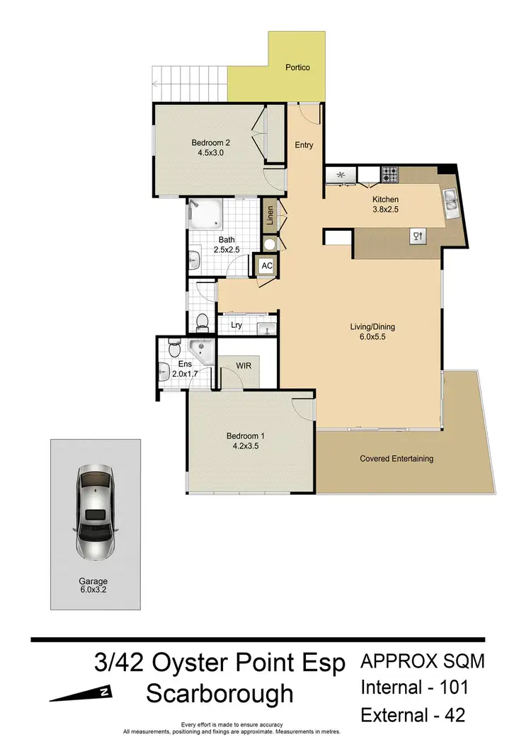 Floorplan of Homely unit listing, 3/42 Oyster Point Esplanade, Scarborough QLD 4020