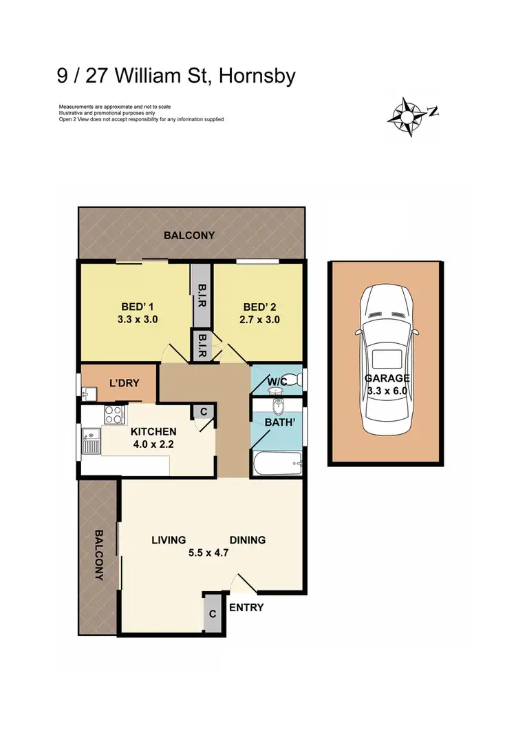 Floorplan of Homely apartment listing, 9/27-29 William Street, Hornsby NSW 2077