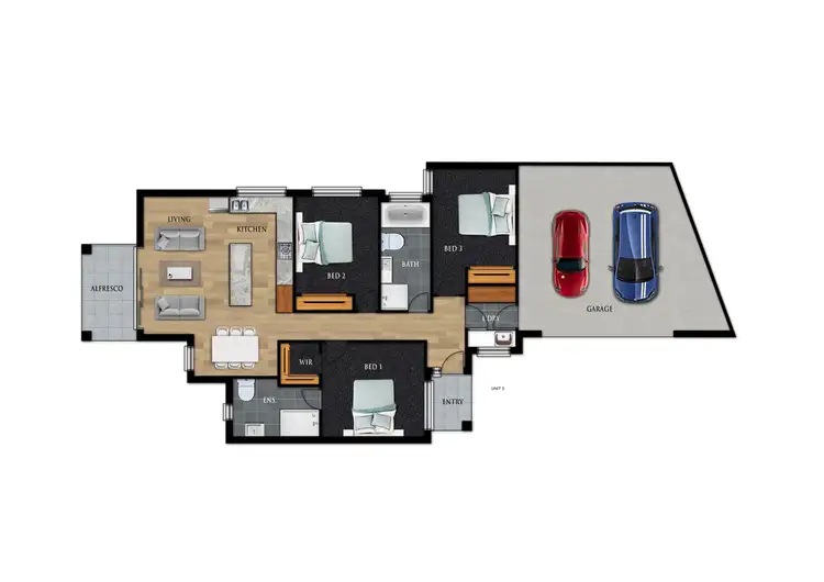 Floorplan of Homely townhouse listing, 3/1 Magdalena Place, Rowville VIC 3178