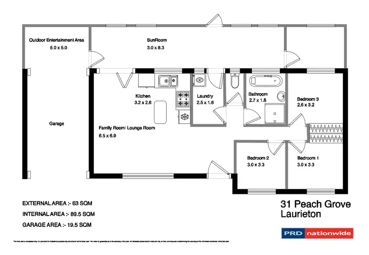 Floorplan of Homely house listing, 31 Peach Grove, Laurieton NSW 2443