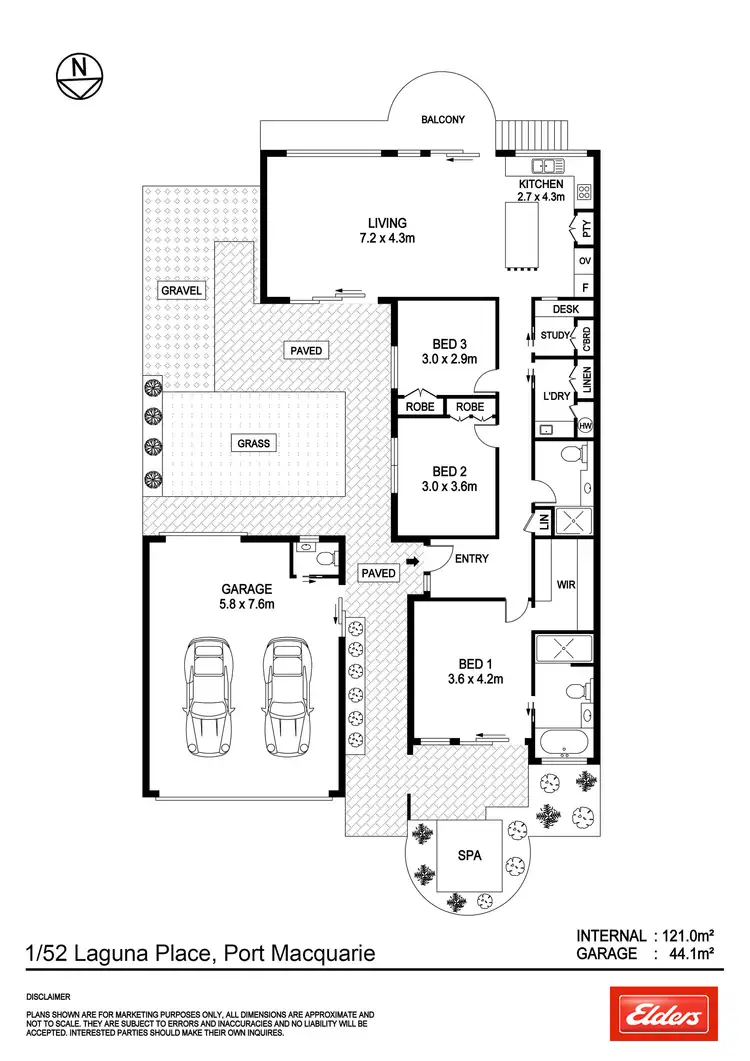 Floorplan of Homely house listing, 1/52 Laguna Place, Port Macquarie NSW 2444