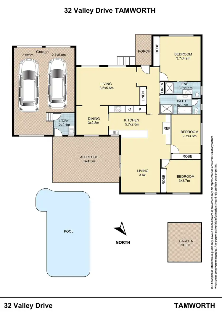 Floorplan of Homely house listing, 32 Valley Drive, Tamworth NSW 2340