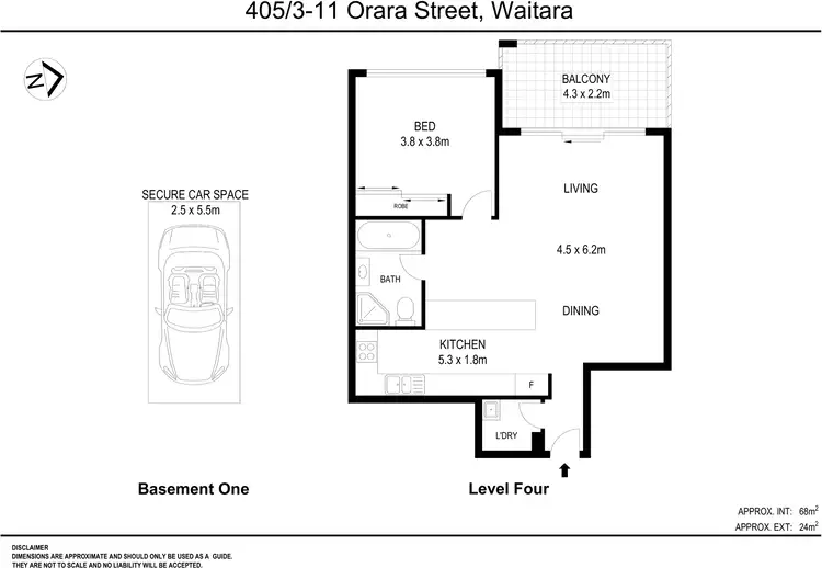Floorplan of Homely apartment listing, 405/3-11 Orara Street, Waitara NSW 2077