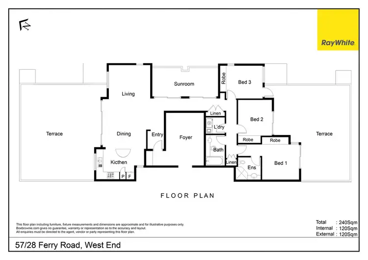 Floorplan of Homely apartment listing, 57/28 Ferry Road, West End QLD 4101