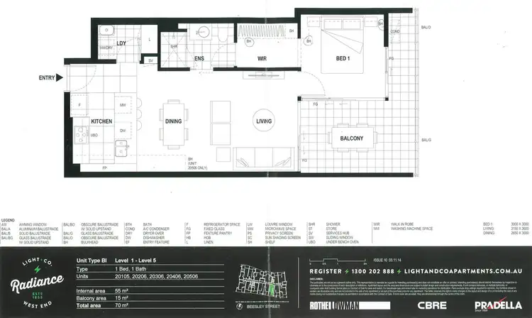 Floorplan of Homely apartment listing, 20306/11-15 Beesley Street, West End QLD 4101